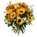 Słoneczniki i eustoma